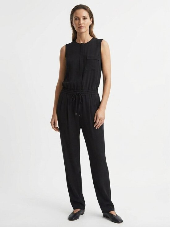 JUDITH & CHARLES Pants - NWOT JUDITH & CHARLES BLACK UTILITY SLEEVELESS FULL LENGTH JUMPSUIT - XS